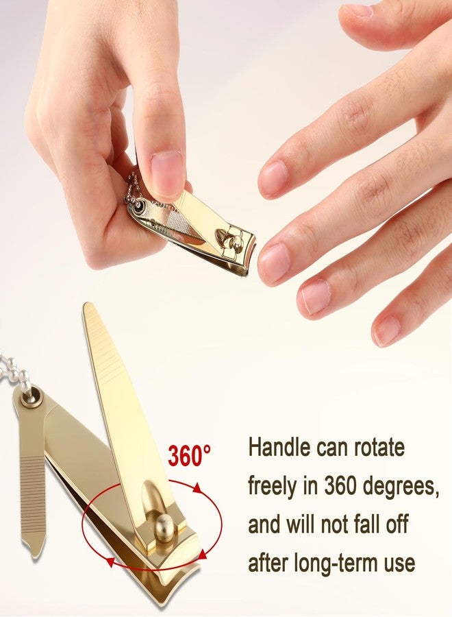 بيميمو مجموعة مقصات أظافر من الفولاذ المقاوم للصدأ من بيميمو، 12 قطعة، مقصات أظافر اليدين والقدمين، مجموعة أدوات قص الأظافر للرجال والنساء (ذهبي) - Image 5